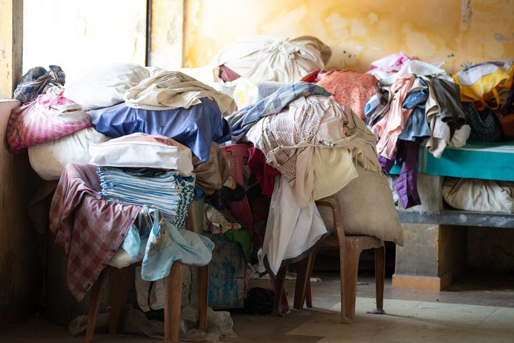 Overflowing laundry showing the average load of laundry per week for a typical household